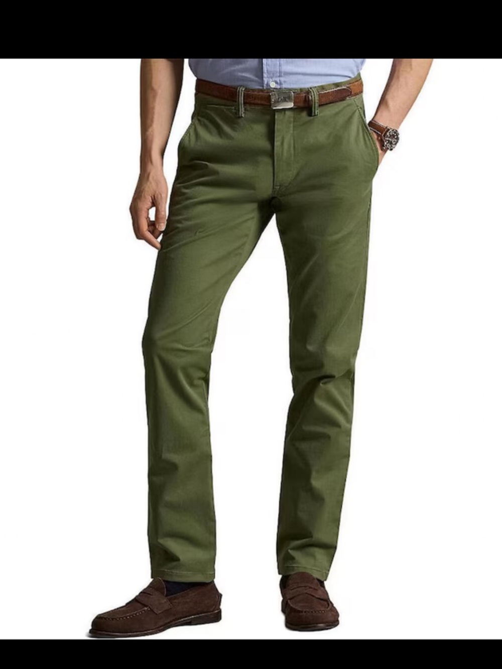 NEW Polo Ralph Lauren Mens Stretch Slim Fit Chino Pants Olive 40x32 $115